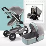 Baby Stroller with Car Seat Baby Stroller 3 in 1 Travel System on Sale (9)
