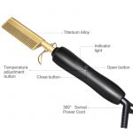 2 in 1 Electric Hot Comb Hair Straightener Hair Curl Comb (2)