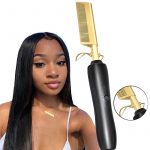 2 in 1 Electric Hot Comb Hair Straightener Hair Curl Comb (7)