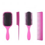 4Pcs Anti Static Round Hair Brush Detangling Brush and Comb Sets (1)