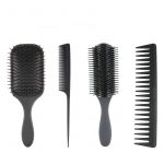 4Pcs Anti Static Round Hair Brush Detangling Brush and Comb Sets (2)