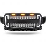 2018-2020 Ford F150 Grill Ford Raptor Grill with Amber Lights (2)