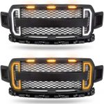2018-2020 Ford F150 Grill Ford Raptor Grill with Amber Lights (3)