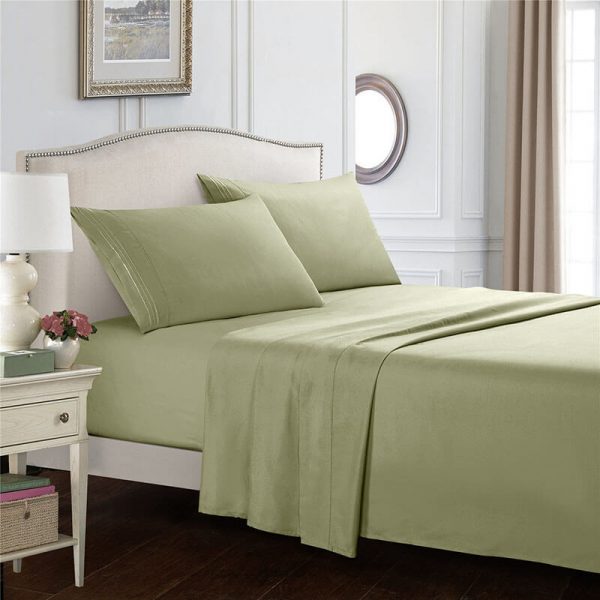 green bed sheets Microfiber Sheets