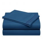 4 Pices King Size Bed Sheets 1800 Thread Count Sheets Deep Pocket Soft Microfiber Sheets-navy (1)