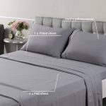 4 Pieces Deep Pocket Sheets Soft Bed Sheets Sets for King and Queen (10)