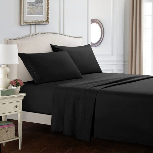 black designer bed sheets