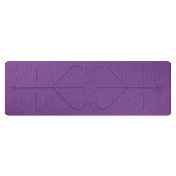 6mm Yoga Mat with Line Non-Slip Fitness Mat For Beginner