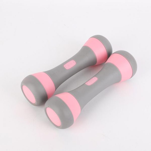 rubber dumbbell sets pink