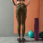 High Waist Leggings with Pockets Scrunch Yoga Pants (1)