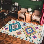 Moroccan Vintage Oriental Rugs Geometric Rug Living Room Carpet (3)