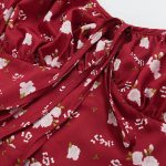 Spaghetti Strap Red Floral Midi Dress (11)