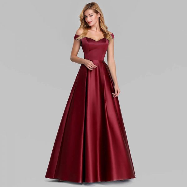 wine red formal dress