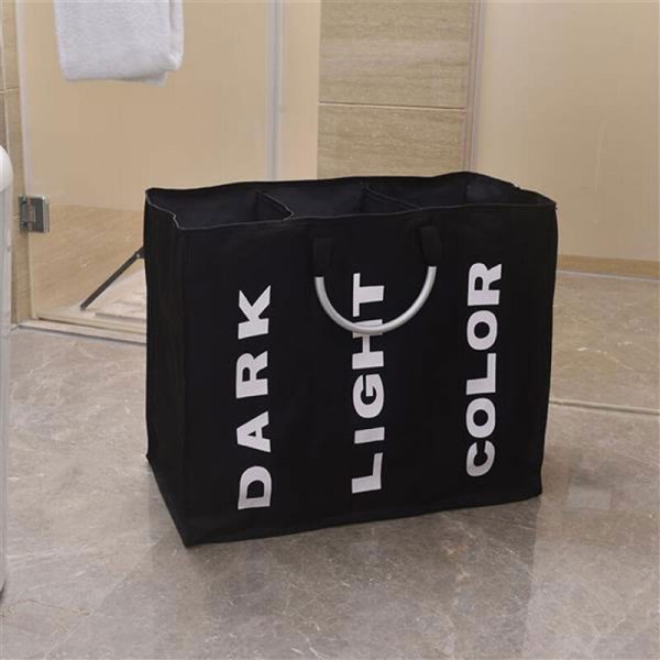 Portable Laundry Bag Three Lattice Collapsible Laundry Basket
