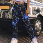 Lightning-Print-Streetwear-Cargo-Pants-